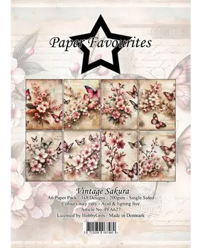 Paper Favourites Vintage Sakura A6 Paper Pad (PFA627) Paper Favourites Vintage Sakura A6 Paper Pad (PFA627)