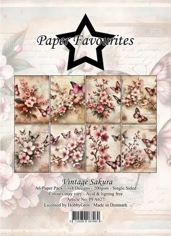 Paper Favourites Vintage Sakura A6 Paper Pad (PFA627) Paper Favourites Vintage Sakura A6 Paper Pad (PFA627)
