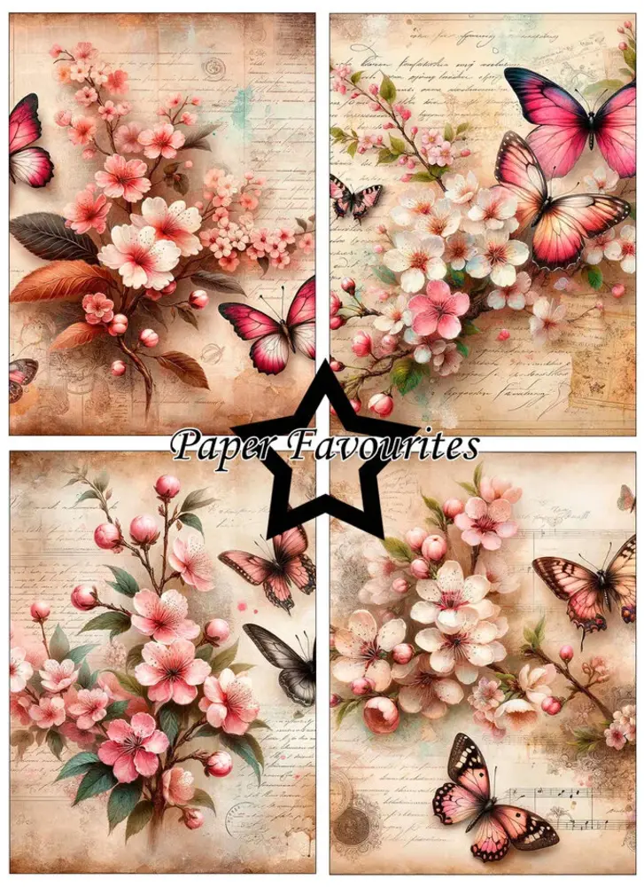 Paper Favourites Vintage Sakura A6 Paper Pad (PFA627) Paper Favourites Vintage Sakura A6 Paper Pad (PFA627)