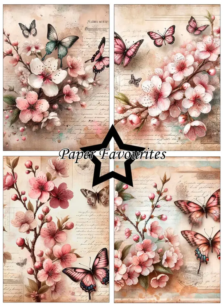 Paper Favourites Vintage Sakura A6 Paper Pad (PFA627) Paper Favourites Vintage Sakura A6 Paper Pad (PFA627)
