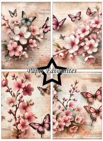 Paper Favourites Vintage Sakura A6 Paper Pad (PFA627) Paper Favourites Vintage Sakura A6 Paper Pad (PFA627)