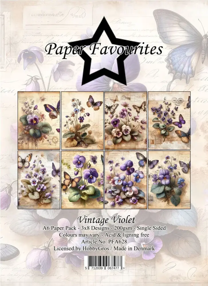 Paper Favourites Vintage Violet A6 Paper Pad (PFA628) Paper Favourites Vintage Violet A6 Paper Pad (PFA628)