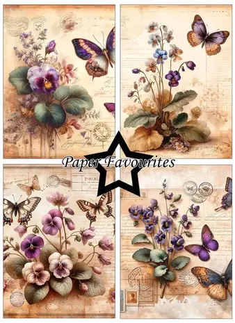 Paper Favourites Vintage Violet A6 Paper Pad (PFA628) Paper Favourites Vintage Violet A6 Paper Pad (PFA628)