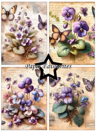 Paper Favourites Vintage Violet A6 Paper Pad (PFA628) Paper Favourites Vintage Violet A6 Paper Pad (PFA628)