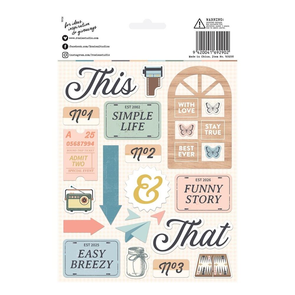 Spellbinders PRE-ORDER Clementine Chipboard Embellishments (169290)