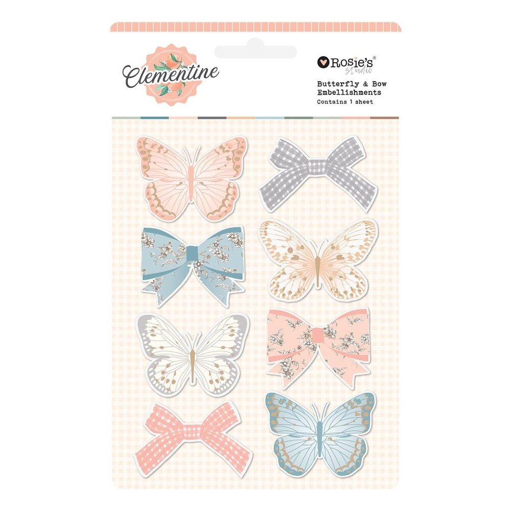 Spellbinders PRE-ORDER Clementine Butterfly & Bow Embellishments (169296)