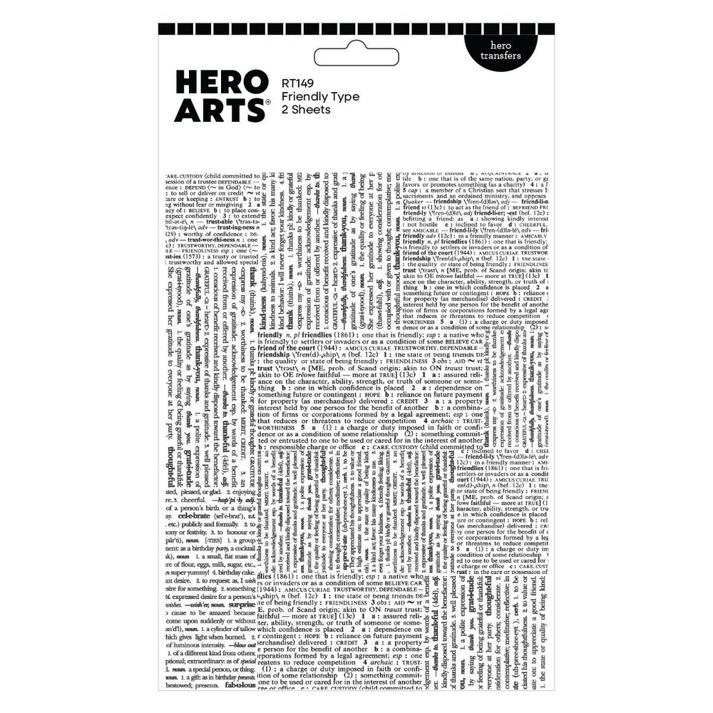 Hero Arts Hero Transfers Friendly Type (RT149) Hero Arts Hero Transfers Friendly Type (RT149)