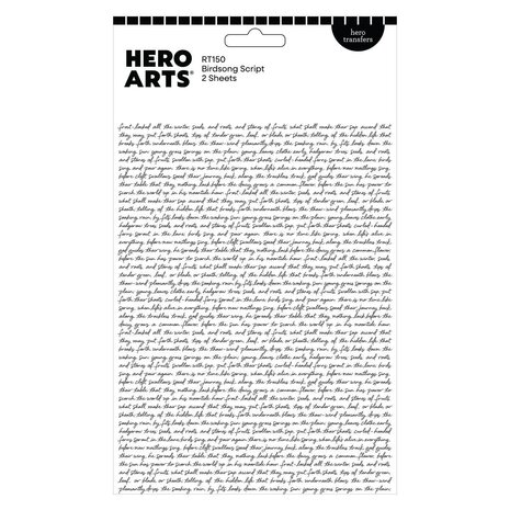 Hero Arts PRE-ORDER Hero Transfers Birdsong Script (RT150) Hero Arts PRE-ORDER Hero Transfers Birdsong Script (RT150)
