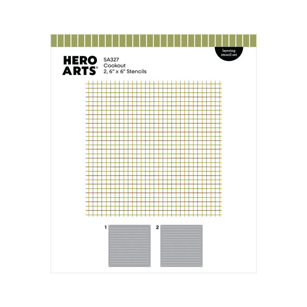 Hero Arts PRE-ORDER Coney Club Layering Stencil Set Cookout (SA327)