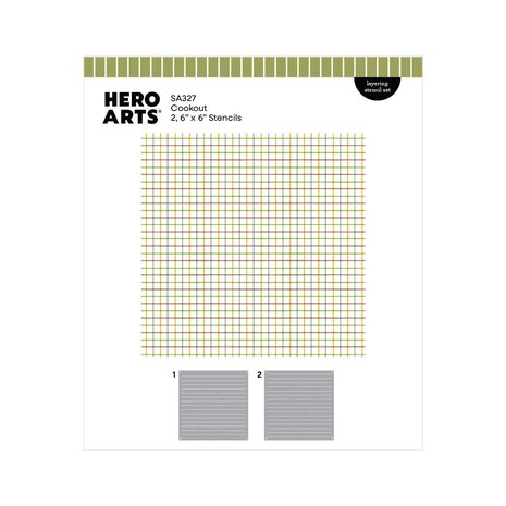 Hero Arts PRE-ORDER Coney Club Layering Stencil Set Cookout (SA327)