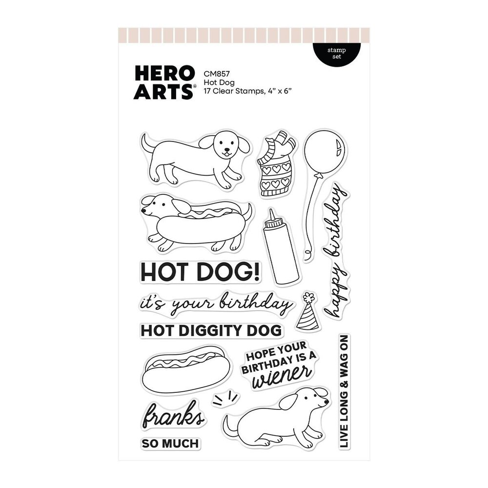 Hero Arts PRE-ORDER Coney Club Clear Stamp Set Hot Dog (CM857)