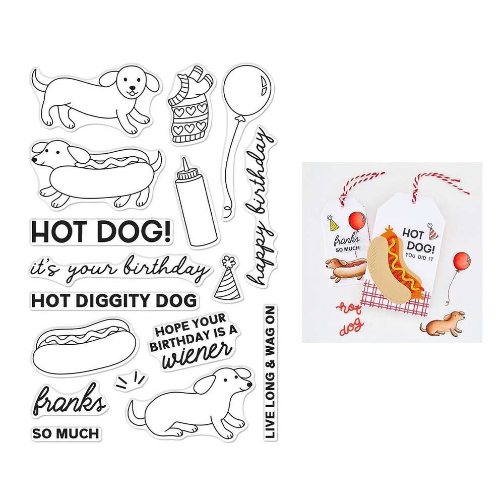 Hero Arts PRE-ORDER Coney Club Clear Stamp Set Hot Dog (CM857)