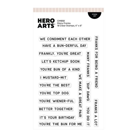 Hero Arts PRE-ORDER Coney Club Clear Stamp Set Many Franks (CM858)