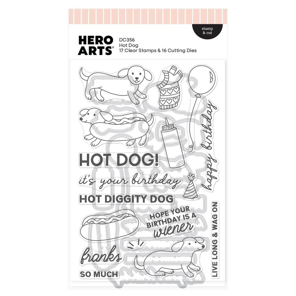 Hero Arts Coney Club Stamps & Dies Hot Dog (DC356) Hero Arts Coney Club Stamps & Dies Hot Dog (DC356)