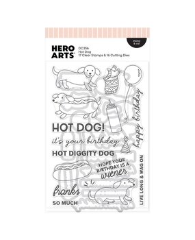 Hero Arts PRE-ORDER Coney Club Stamps & Dies Hot Dog (DC356)