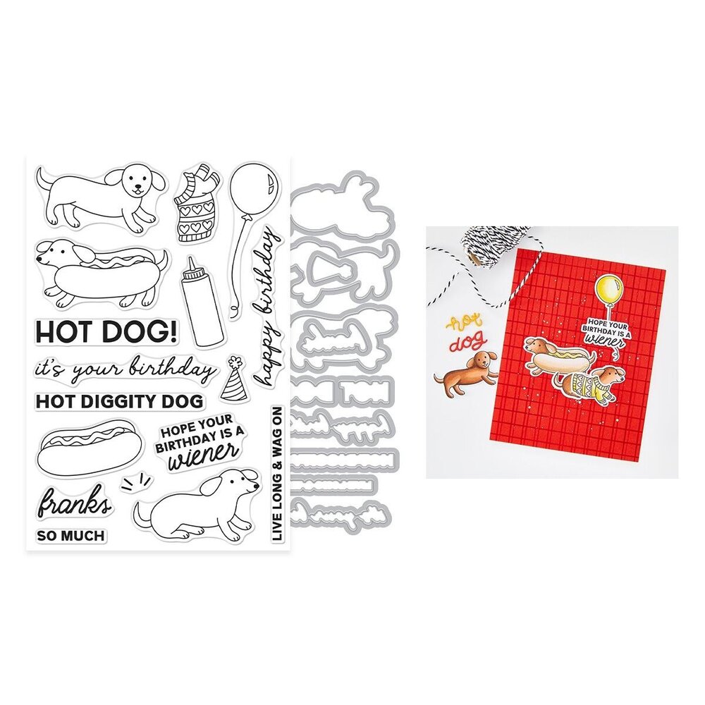 Hero Arts PRE-ORDER Coney Club Stamps & Dies Hot Dog (DC356)