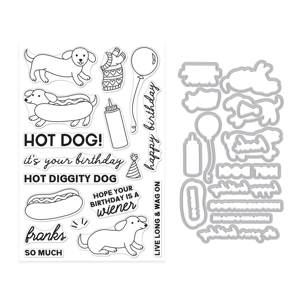 Hero Arts PRE-ORDER Coney Club Stamps & Dies Hot Dog (DC356)