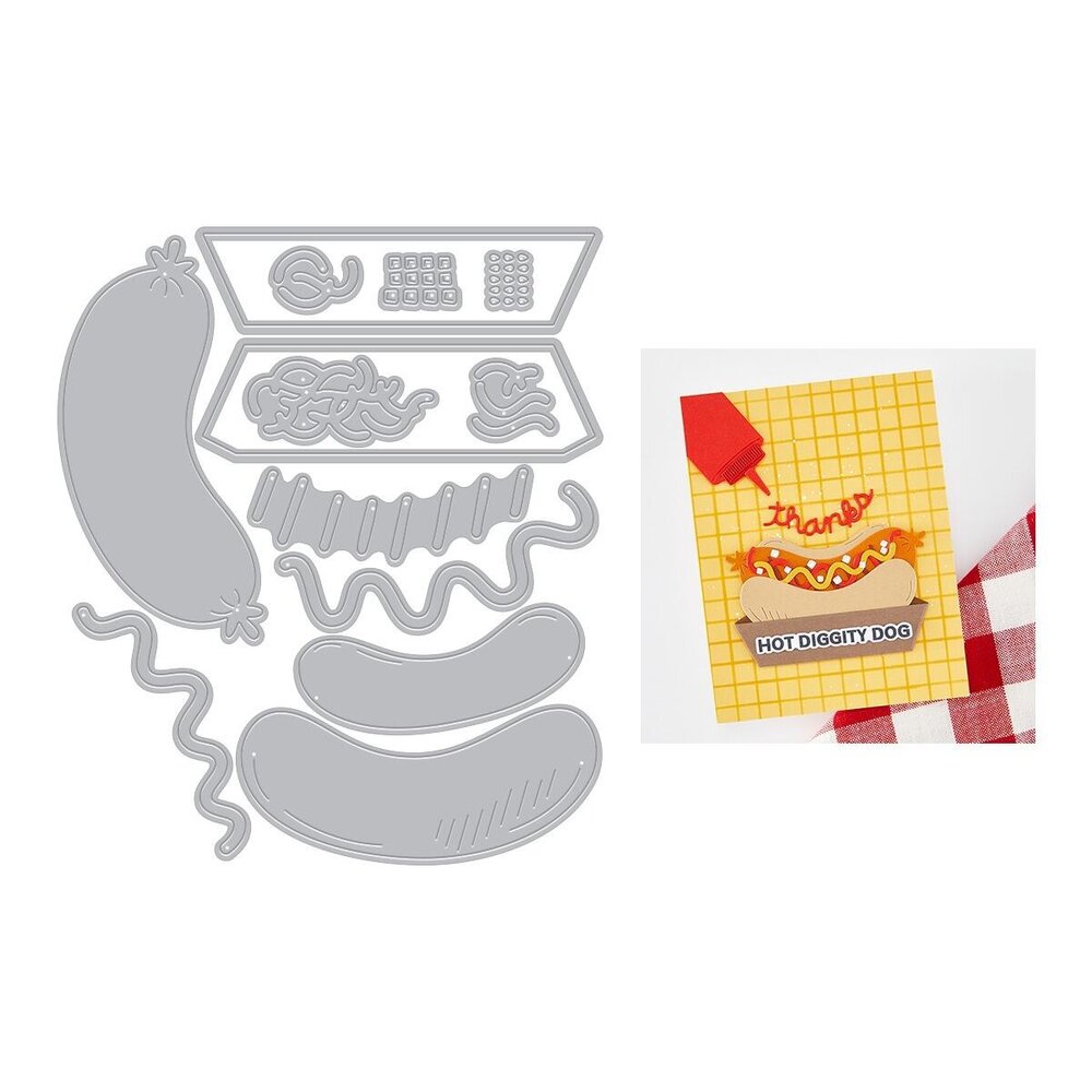 Hero Arts Coney Club Die Set Hot Diggity Dog (DF298)