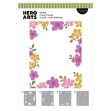 Hero Arts PRE-ORDER Fresh Flowers Layering Stencil Set Floral Frame (SA326)