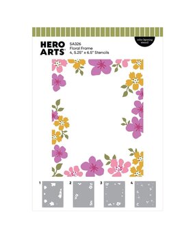 Hero Arts PRE-ORDER Fresh Flowers Layering Stencil Set Floral Frame (SA326) Hero Arts PRE-ORDER Fresh Flowers Layering Stencil Set Floral Frame (SA326)
