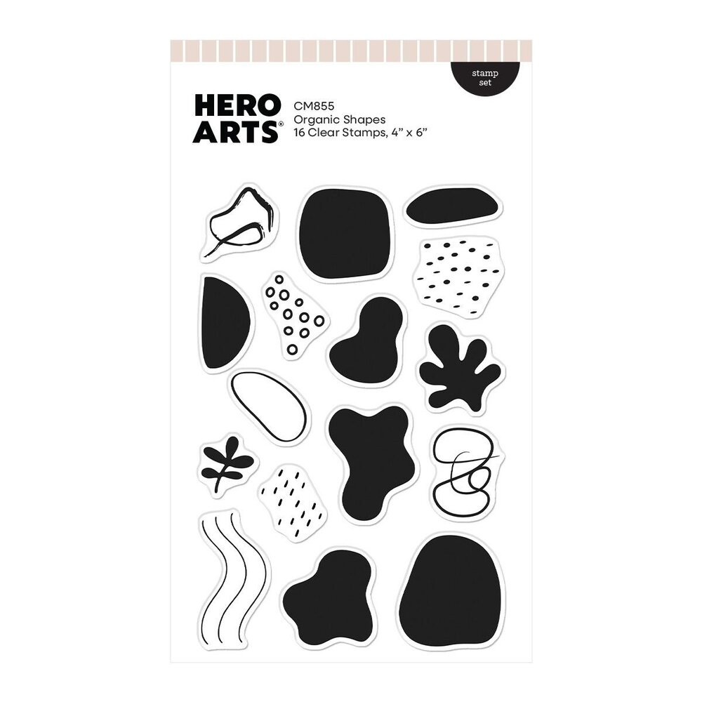 Hero Arts PRE-ORDER Fresh Flowers Clear Stamp Set Organic Shapes (CM855)