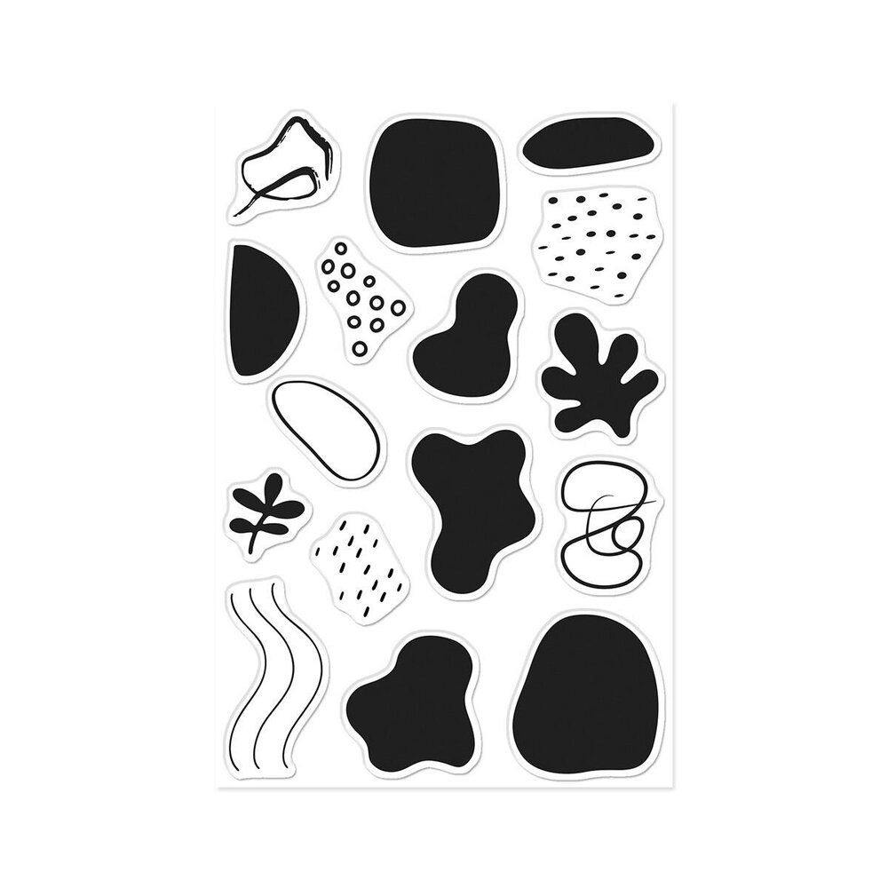 Hero Arts PRE-ORDER Fresh Flowers Clear Stamp Set Organic Shapes (CM855)