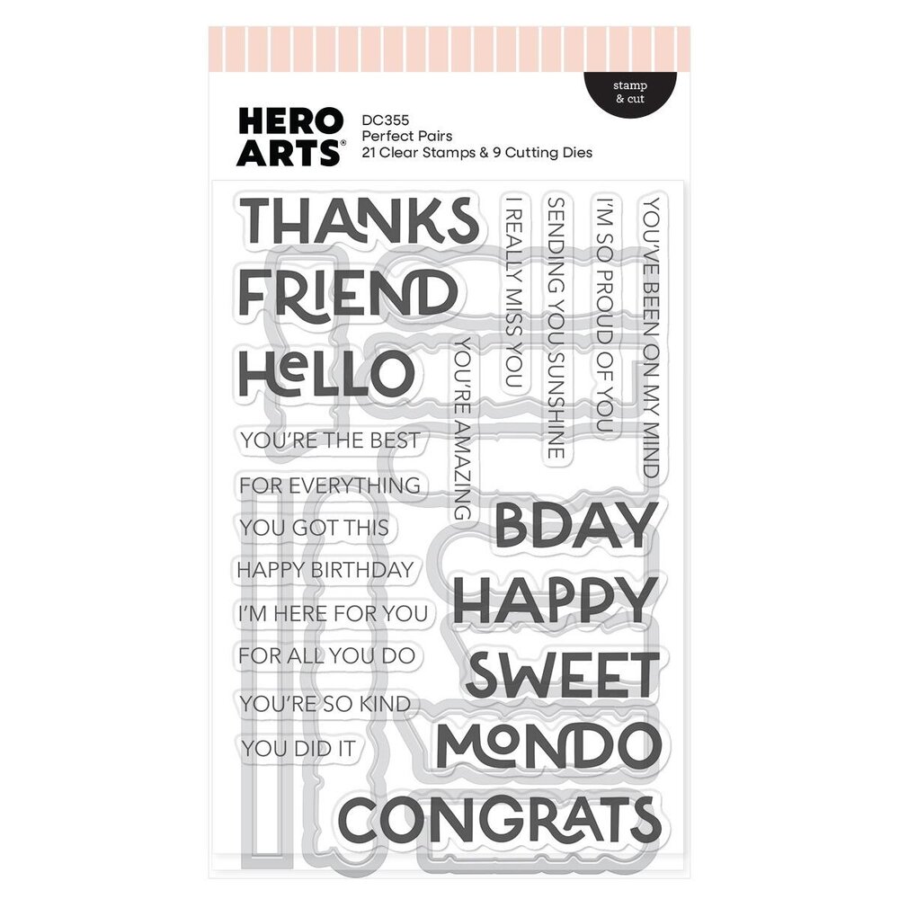 Hero Arts Fresh Flowers Stamps & Dies Perfect Pairs (DC355) Hero Arts Fresh Flowers Stamps & Dies Perfect Pairs (DC355)