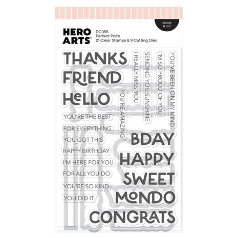 Hero Arts Fresh Flowers Stamps & Dies Perfect Pairs (DC355) Hero Arts Fresh Flowers Stamps & Dies Perfect Pairs (DC355)