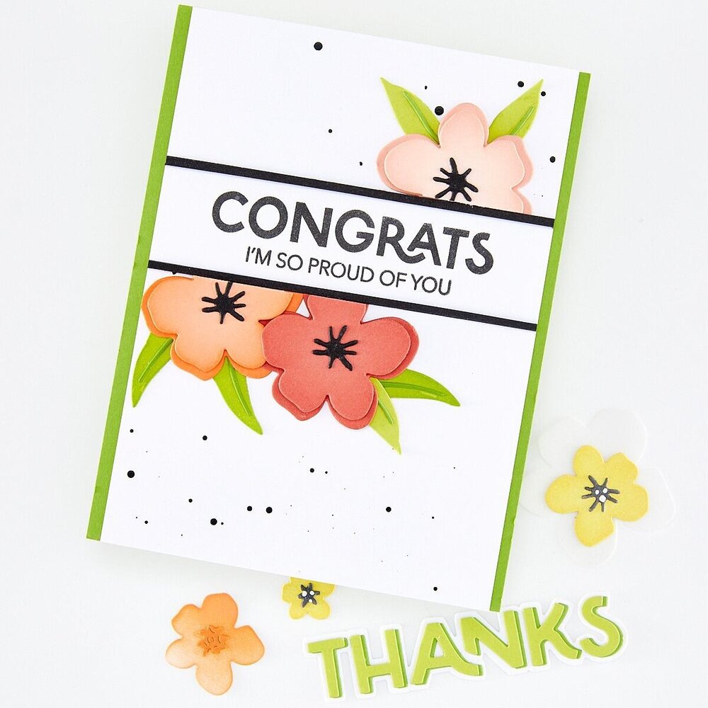 Hero Arts Fresh Flowers Stamps & Dies Perfect Pairs (DC355) Hero Arts Fresh Flowers Stamps & Dies Perfect Pairs (DC355)