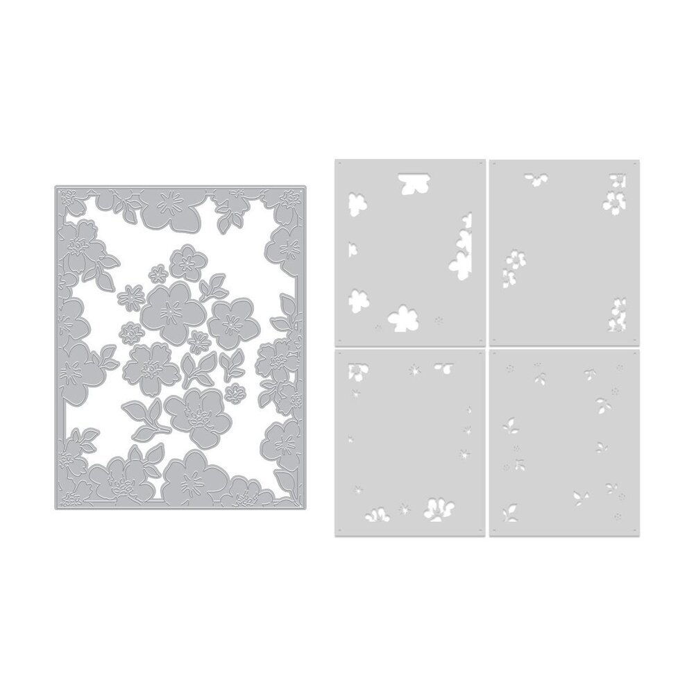 Hero Arts Fresh Flowers Die & Stencil Bundle Floral Frame (WB1202) Hero Arts Fresh Flowers Die & Stencil Bundle Floral Frame (WB1202)