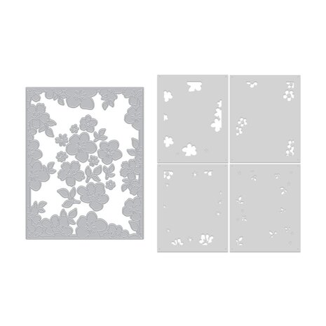 Hero Arts Fresh Flowers Die & Stencil Bundle Floral Frame (WB1202) Hero Arts Fresh Flowers Die & Stencil Bundle Floral Frame (WB1202)