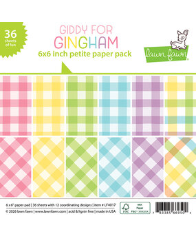 Lawn Fawn Giddy For Gingham 6x6 Inch Paper Pack (LF4017)