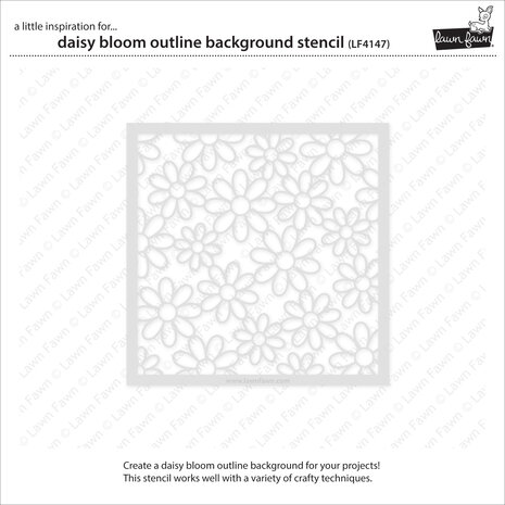 Lawn Fawn Daisy Bloom Outline Background Stencils (LF4147) Lawn Fawn Daisy Bloom Outline Background Stencils (LF4147)