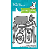 Lawn Fawn Build-A-Drink Mason Jar Jam And Honey Add-On Dies (LF4133)