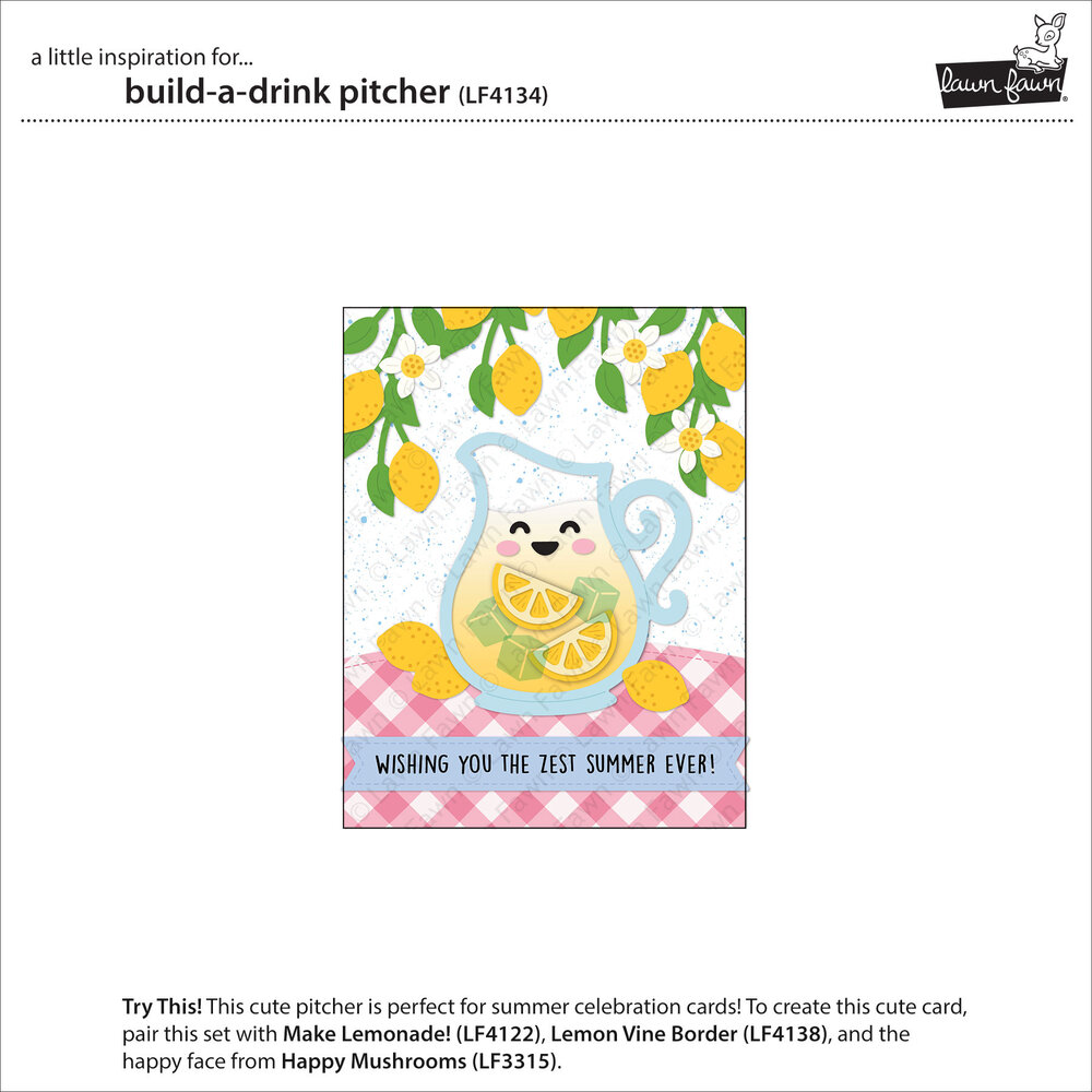 Lawn Fawn Build-A-Drink Pitcher Dies (LF4134) Lawn Fawn Build-A-Drink Pitcher Dies (LF4134)