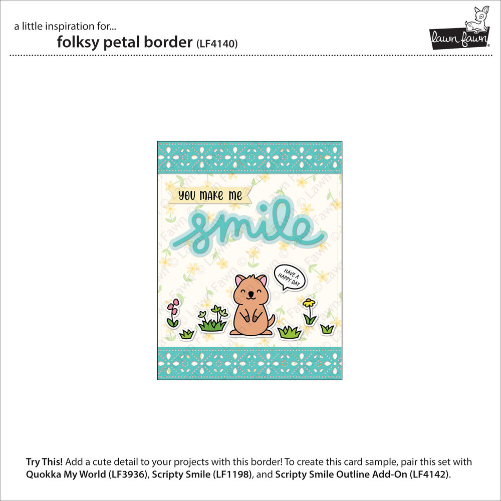 Lawn Fawn Folksy Petal Border Dies (LF4140)