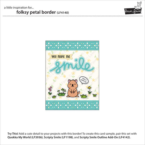 Lawn Fawn Folksy Petal Border Dies (LF4140)