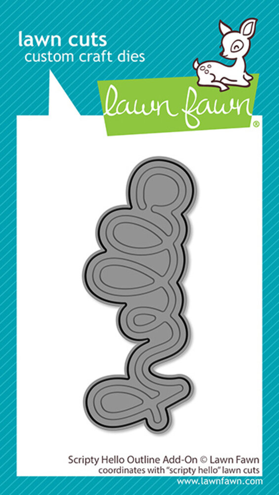 Lawn Fawn Scripty Hello Outline Dies (LF4141) Lawn Fawn Scripty Hello Outline Dies (LF4141)