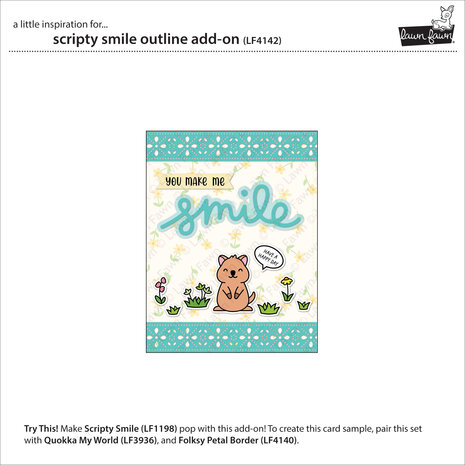 Lawn Fawn Scripty Smile Outline Dies (LF4142) Lawn Fawn Scripty Smile Outline Dies (LF4142)