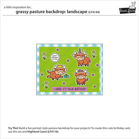 Lawn Fawn Grassy Pasture Backdrop Landscape Dies (LF4144)
