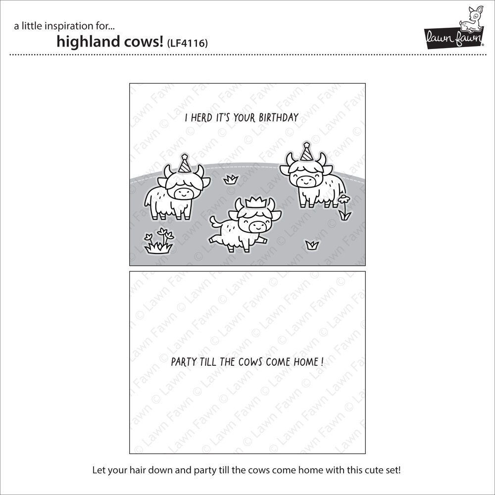 Lawn Fawn Highland Cows! Clear Stamps (LF4116) Lawn Fawn Highland Cows! Clear Stamps (LF4116)