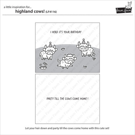 Lawn Fawn Highland Cows! Clear Stamps (LF4116) Lawn Fawn Highland Cows! Clear Stamps (LF4116)