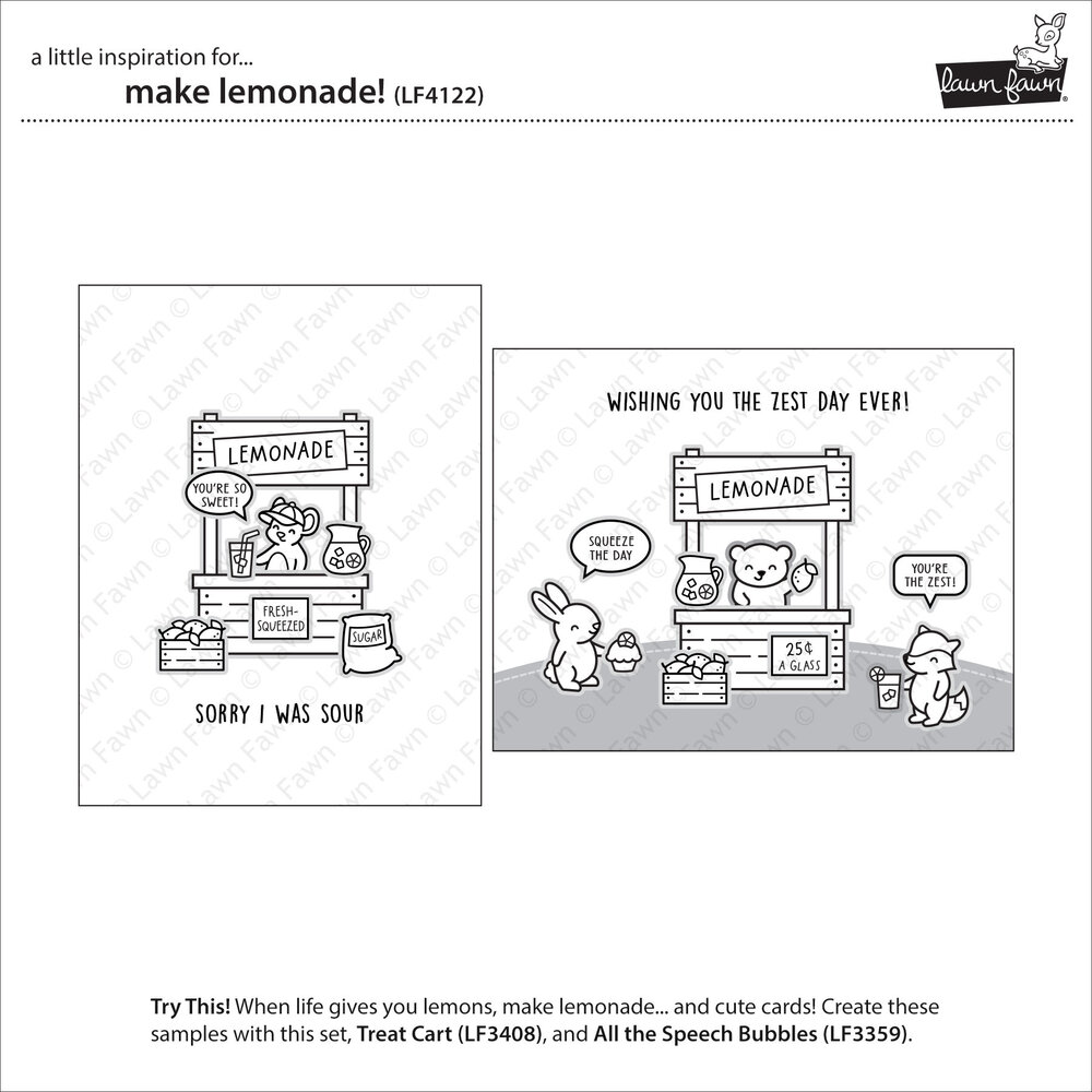 Lawn Fawn Make Lemonade! Clear Stamps (LF4122) Lawn Fawn Make Lemonade! Clear Stamps (LF4122)