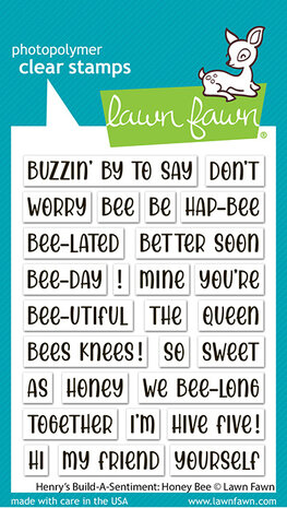 Lawn Fawn Henry's Build-A-Sentiment Honey Bee Clear Stamps (LF4128) Lawn Fawn Henry's Build-A-Sentiment Honey Bee Clear Stamps (LF4128)