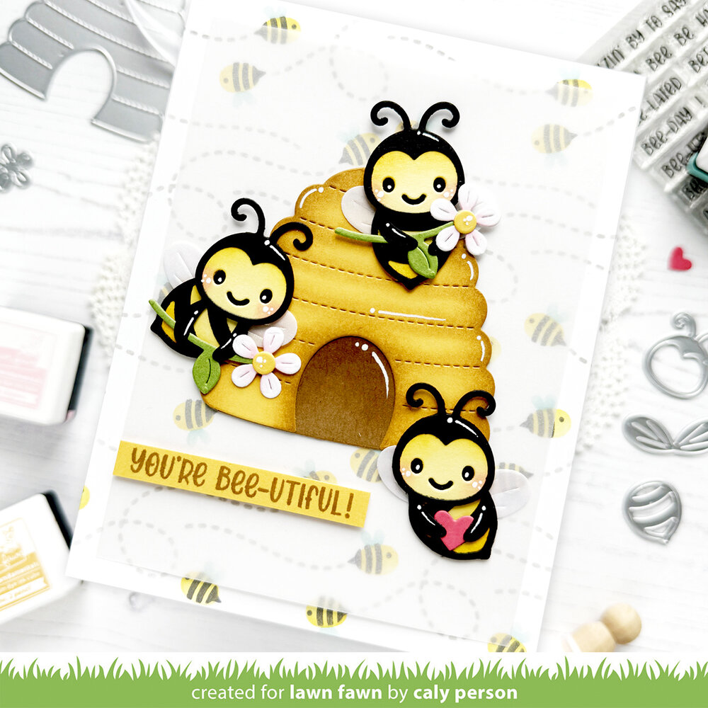 Lawn Fawn Henry's Build-A-Sentiment Honey Bee Clear Stamps (LF4128) Lawn Fawn Henry's Build-A-Sentiment Honey Bee Clear Stamps (LF4128)