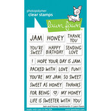 Lawn Fawn Jam And Honey Sentiments Clear Stamps (LF4129)
