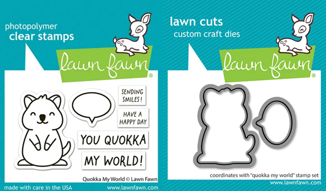 Lawn Fawn Quokka My World Stamp & Die DUO (LF3937)