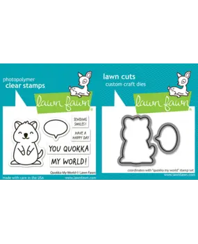 Lawn Fawn Quokka My World Stamp & Die DUO (LF3937)