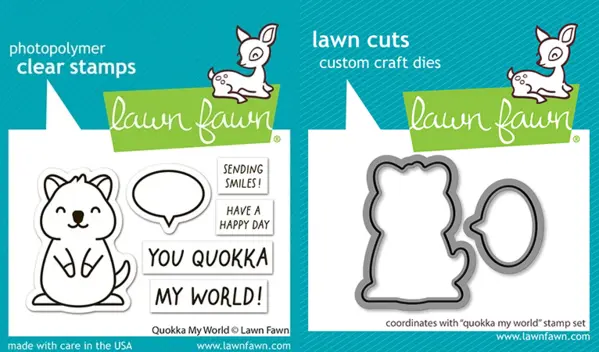 Lawn Fawn Quokka My World Stamp & Die DUO (LF3937)
