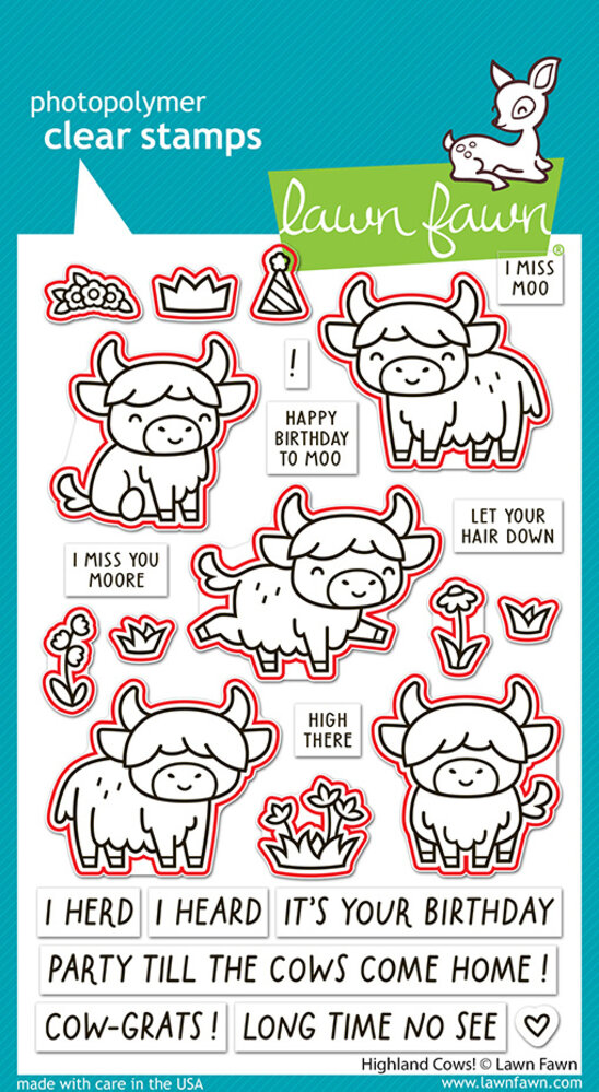 Lawn Fawn Highland Cows! Stamp & Die DUO (LF4117) Lawn Fawn Highland Cows! Stamp & Die DUO (LF4117)